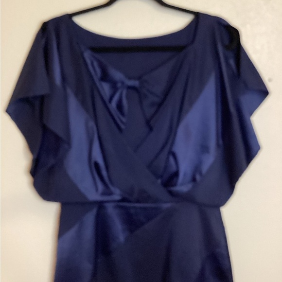 Jessica Simpson Navy  Silky Dress Size 8 - Picture 5 of 10